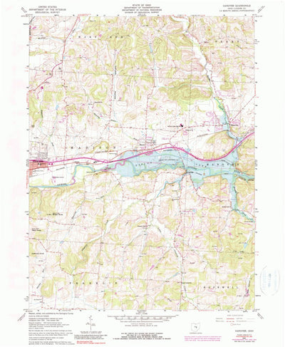 United States Geological Survey Hanover, OH (1961, 24000-Scale) digital map