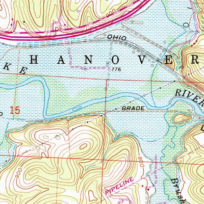United States Geological Survey Hanover, OH (1961, 24000-Scale) digital map
