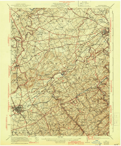 United States Geological Survey Hanover, PA (1922, 62500-Scale) digital map