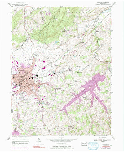 United States Geological Survey Hanover, PA (1954, 24000-Scale) digital map