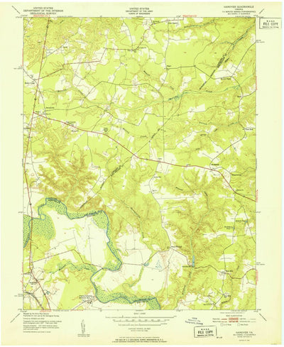 United States Geological Survey Hanover, VA (1951, 24000-Scale) digital map