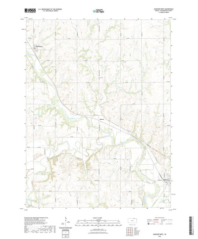 United States Geological Survey Hanover West, KS (2022, 24000-Scale) digital map
