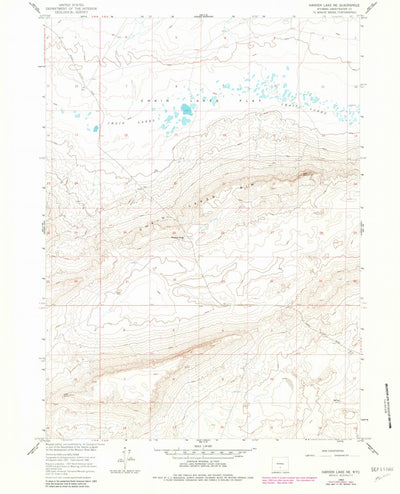 United States Geological Survey Hansen Lake NE, WY (1960, 24000-Scale) digital map