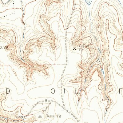 United States Geological Survey Hansford, TX (1962, 24000-Scale) digital map