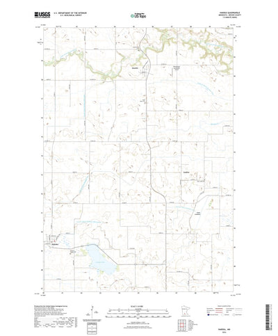 United States Geological Survey Hanska, MN (2022, 24000-Scale) digital map