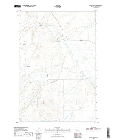 United States Geological Survey Hanson Reservoir, MT (2020, 24000-Scale) digital map