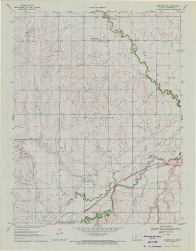 United States Geological Survey Hanston NW, KS (1970, 24000-Scale) digital map