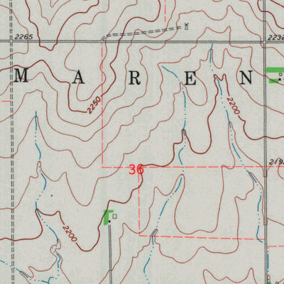 United States Geological Survey Hanston NW, KS (1970, 24000-Scale) digital map
