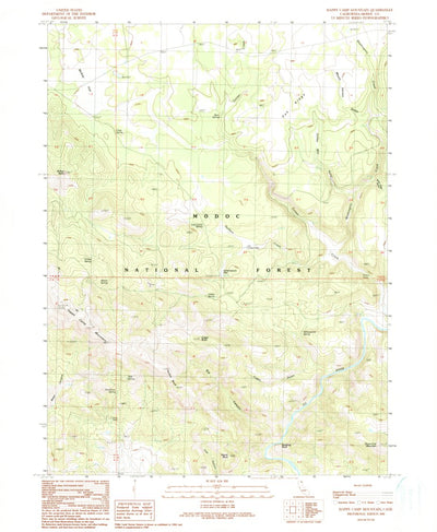 United States Geological Survey Happy Camp Mountain, CA (1990, 24000-Scale) digital map