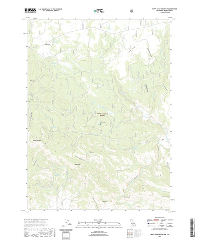 United States Geological Survey Happy Camp Mountain, CA (2021, 24000-Scale) digital map