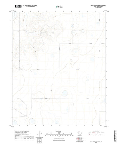 United States Geological Survey Happy Hereford Ranch, TX (2022, 24000-Scale) digital map