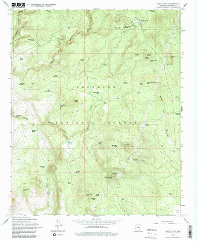 United States Geological Survey Happy Jack, AZ (1965, 24000-Scale) digital map