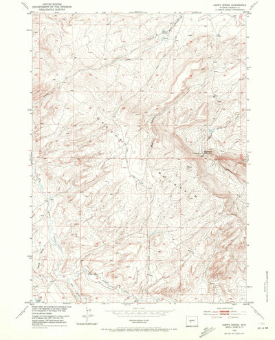 United States Geological Survey Happy Spring, WY (1953, 24000-Scale) digital map