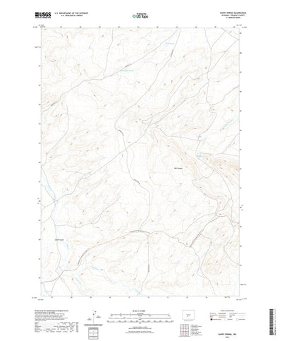 United States Geological Survey Happy Spring, WY (2021, 24000-Scale) digital map