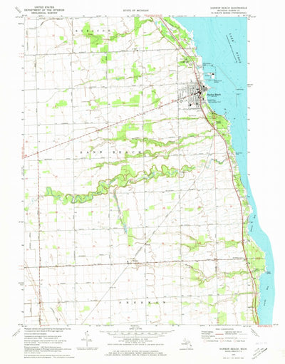 United States Geological Survey Harbor Beach, MI (1970, 24000-Scale) digital map