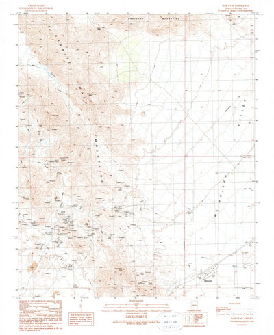 United States Geological Survey Harcuvar, AZ (1990, 24000-Scale) digital map