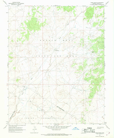 United States Geological Survey Hard Rocks, AZ (1967, 24000-Scale) digital map