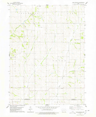 United States Geological Survey Hard Scratch, IA (1978, 24000-Scale) digital map