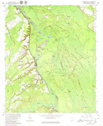 United States Geological Survey Hardeeville NW, SC-GA (1962, 24000-Scale) digital map