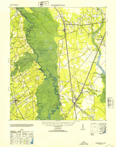 United States Geological Survey Hardeeville, SC-GA (1953, 62500-Scale) digital map