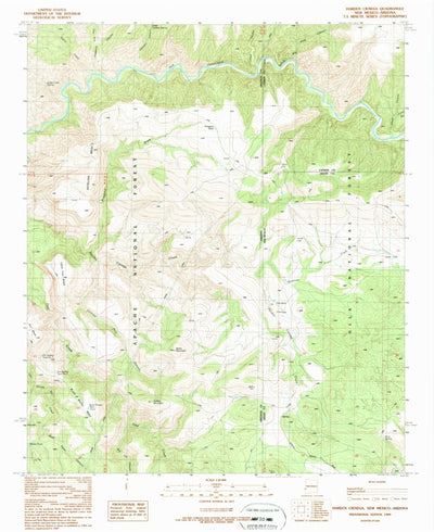United States Geological Survey Harden Cienega, NM-AZ (1989, 24000-Scale) digital map