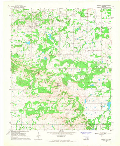 United States Geological Survey Harden City, OK (1966, 24000-Scale) digital map