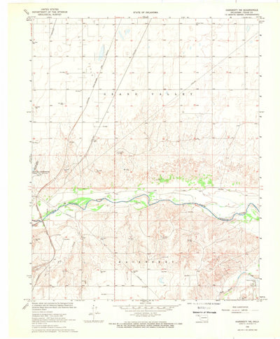 United States Geological Survey Hardesty NE, OK (1968, 24000-Scale) digital map