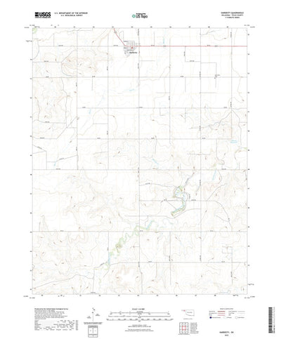 United States Geological Survey Hardesty, OK (2022, 24000-Scale) digital map