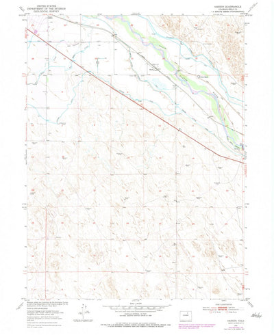 United States Geological Survey Hardin, CO (1950, 24000-Scale) digital map