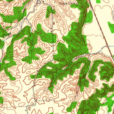 United States Geological Survey Hardin, KY (1951, 24000-Scale) digital map