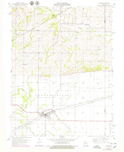 United States Geological Survey Hardin, MO (1957, 24000-Scale) digital map