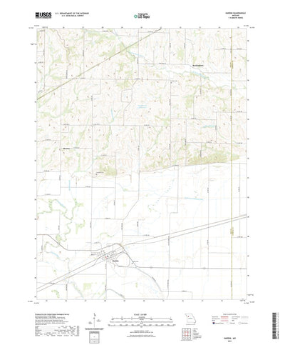 United States Geological Survey Hardin, MO (2021, 24000-Scale) digital map