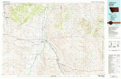 United States Geological Survey Hardin, MT (1981, 100000-Scale) digital map