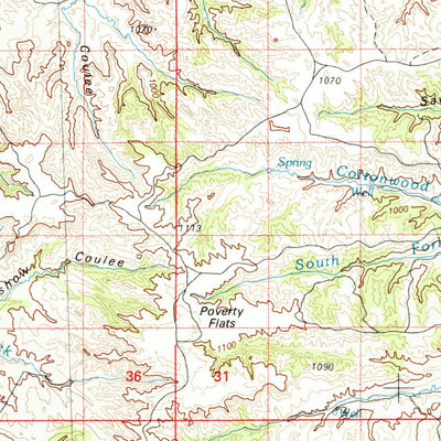 United States Geological Survey Hardin, MT (1981, 100000-Scale) digital map
