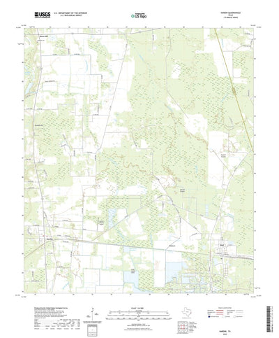 United States Geological Survey Hardin, TX (2022, 24000-Scale) digital map