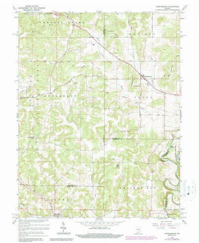 United States Geological Survey Hardinsburg, IN (1966, 24000-Scale) digital map