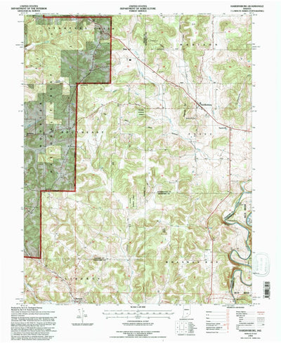 United States Geological Survey Hardinsburg, IN (1993, 24000-Scale) digital map