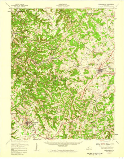 United States Geological Survey Hardinsburg, KY (1947, 62500-Scale) digital map