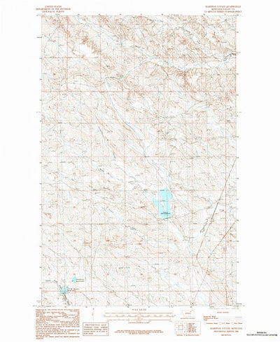 United States Geological Survey Hardpan Coulee, MT (1984, 24000-Scale) digital map