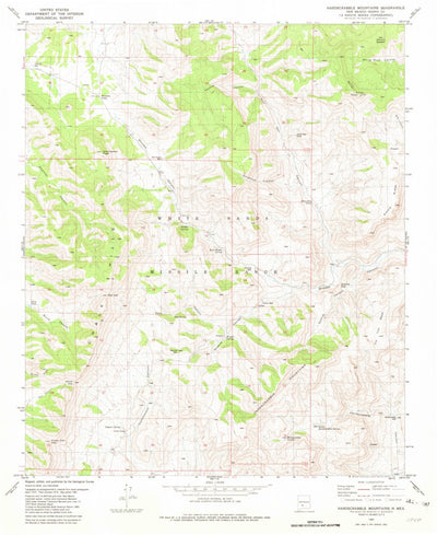 United States Geological Survey Hardscrabble Mountains, NM (1981, 24000-Scale) digital map