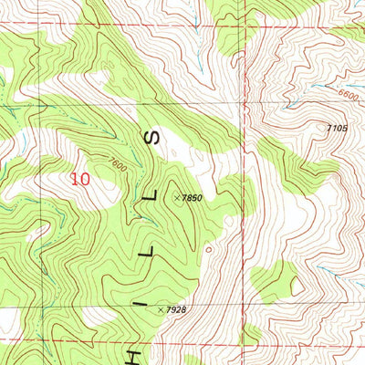 United States Geological Survey Hardscrabble Mountains, NM (1981, 24000-Scale) digital map