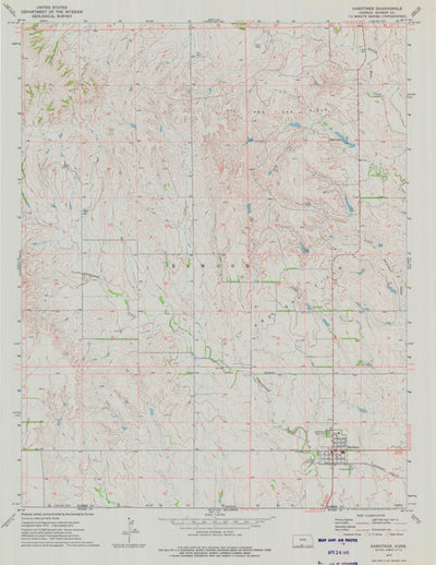 United States Geological Survey Hardtner, KS (1973, 24000-Scale) digital map