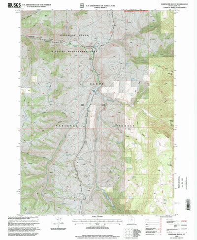 United States Geological Survey Hardware Ranch, UT (1998, 24000-Scale) digital map