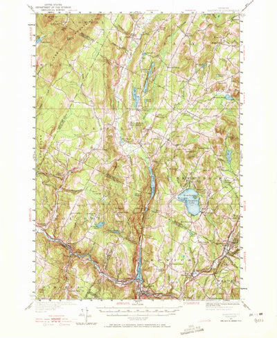 United States Geological Survey Hardwick, VT (1951, 62500-Scale) digital map