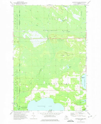 United States Geological Survey Hardwood Island, MI (1972, 24000-Scale) digital map