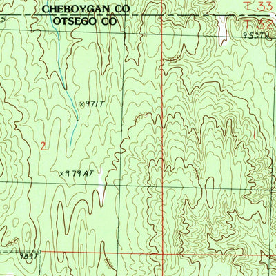 United States Geological Survey Hardwood Lake, MI (1986, 24000-Scale) digital map