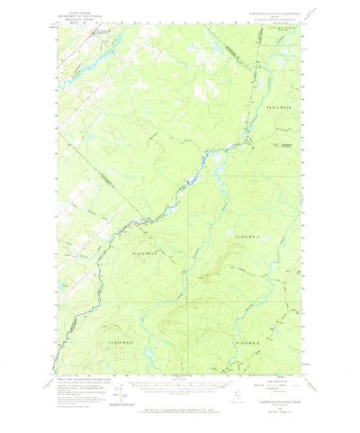 United States Geological Survey Hardwood Mountain, ME (1957, 62500-Scale) digital map