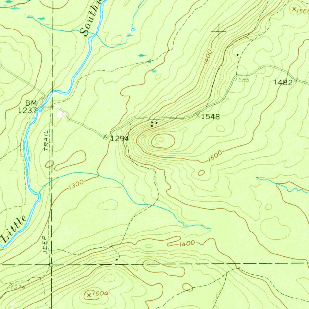 Hardwood Mountain, ME (1957, 62500-Scale) Map by United States ...