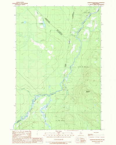 United States Geological Survey Hardwood Mountain, ME (1989, 24000-Scale) digital map