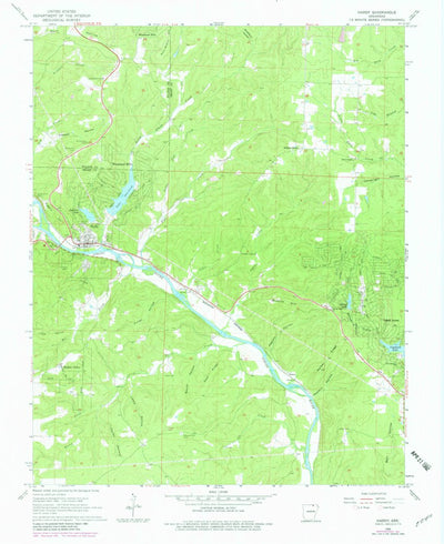 United States Geological Survey Hardy, AR (1968, 24000-Scale) digital map